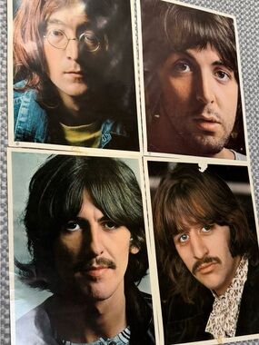 Vintage 1968 The Beatles White Album Original Photo Print Inserts Printed in USA